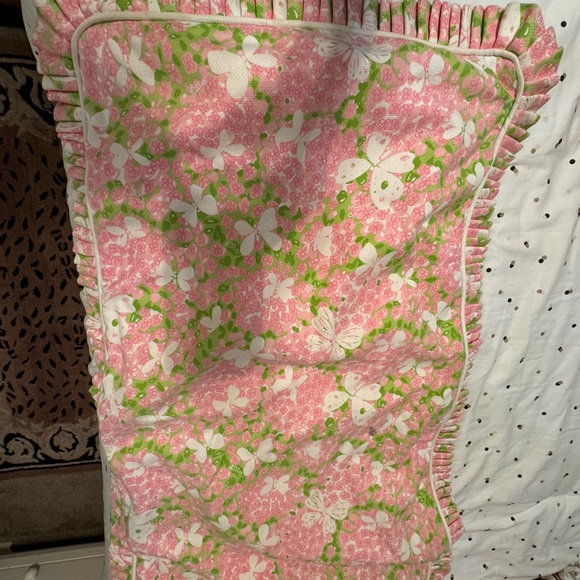Adorable Lilly Pulitzer King Pillow Sham🩷Dorm, Nursery, Teen💚Xmas is coming🤍 - Picture 8 of 9